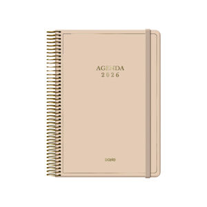 AGENDA 2026 DIA PAGINA VELVET BEIGE DOHE