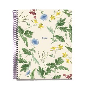 BLOC A5 LISO 100 HOJAS LISO MEDITERRANEO BOTANICAL FLORA MIQUELRIUS
