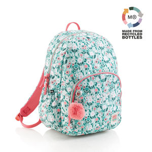 MOCHILA ESCOLAR 40 CM. ADAPTABLE DOBLE MINT FLOWERS MIQUELRIUS