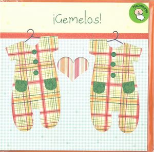 TARJETA FELICITACION NACIMIENTO GEMELOS BUSQUETS