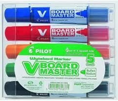 PACK ROTULADOR PILOT V BOARD MASTER PARA PIZARRA BLANCA 5 COLORES TINTA LIQUIDA TRAZO 2,3MM