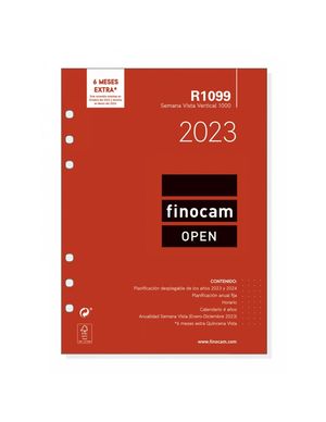 RECAMBIO AGENDA 2023 SEMANA VISTA OPEN 1000 R1099 FINOCAM
