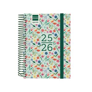 AGENDA ESCOLAR 2025/2026 OCTAVO DIA PAGINA FIORI TAPA POLIPROPILENO FINOCAM