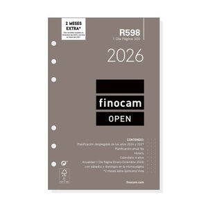 RECAMBIO 2026 DIA PAGINA R598 FINOCAM