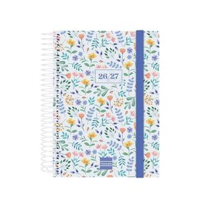 AGENDA ESCOLAR 2026/2027 DIA PAGINA OCTAVO FIORI TAPA POLIPROPILENO FINOCAM