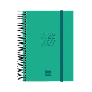 AGENDA ESCOLAR 2026/2027 DIA PAGINA VERDE TAPA POLIPROPILENO FINOCAM