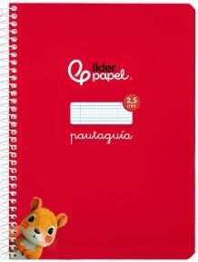 CUADERNO A5 2,5MM PAUTAGUIA TAPA BLANDA 40 HOJAS 75GR LIDERPAPEL