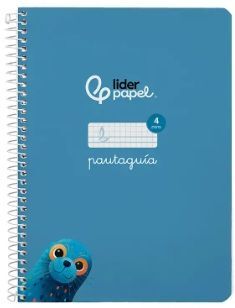 CUADERNO A5 4X4 AZUL PAUTAGUIA TAPA DURA 80 HOJAS 90GR LIDERPAPEL