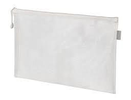 BOLSA ZIPPER BAG A4 BLANCO POLIESTER TRANSPIRABLE MULTIUSOS LIDERPAPEL