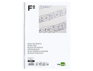 BLOC PENTAGRAMAS FOLIO 3MM LIDERPAPEL