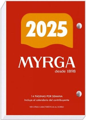 BLOQUE BUFETE N 2 AÑO 2025 8,3X12CM 736 PAGINAS MYRGA