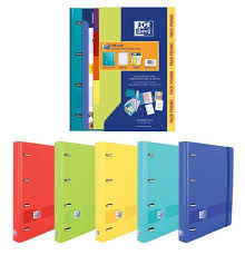 ARCIVADOR CARPEBLOC A4 4 ANILLAS POLYFOAM + 2 RECAMBIOS 5X5 80H + SEPARADORES LIVE&GO COLORES VIVOS OXFORD