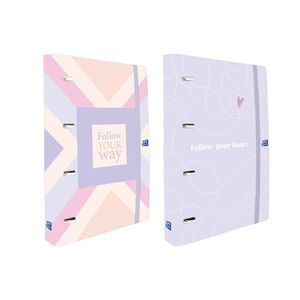 ARCHIVADOR RINGBOOK A4 POLYFOAM CUTE CUADRO 5X5 PIZARRA+STICKER OXFORD