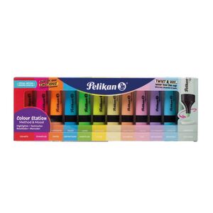 PACK 12 ROTULADORES FLUORESCENTES CON BASE 6 NEON + 6 PASTEL OXFORD
