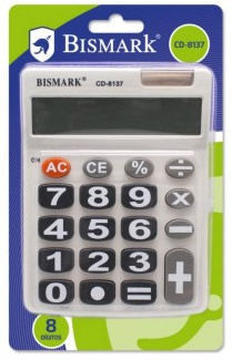 CALCULADORA 8 DIGITOS GRANDE CD-8137 BISMARK
