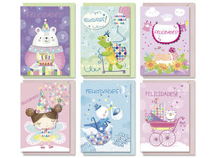 TARJETA FELICITACION RELIEVE INFANTIL