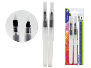 SET 2 PINCELES CON DEPOSITO DE AGUA 2 PUNTAS BISMARK