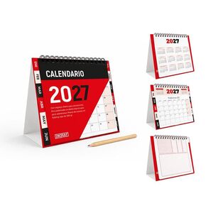 CALENDARIO 2027 VERTICAL CON GUIAS MENSUALES Y LAPICERO INGRAF