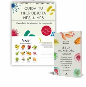 PACK ES LA MICROBIOTA, IDIOTA + CALENDARIO ALIMENTOS DE TEMPORADA MICROBIOTA