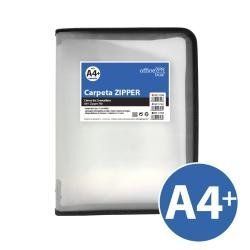 CARPETA A4 PP CON CREMALLERA ZIPPER NEGRO