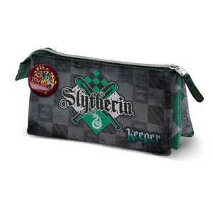 PORTATODO TRIPLE HARRY POTTER VERDE HS QUIDDITCH SLYTHERIN