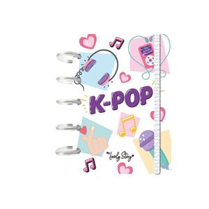LIBRETA ANILLAS A6 100 HOJAS CUADRICULA ICE K-POP