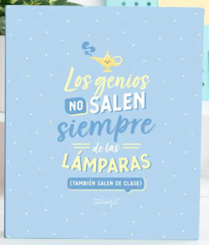 ARCHIVADOR FOLIO 4 ANILLAS LOS GENIOS NO SIEMPRE SALEN MR WONDERFUL