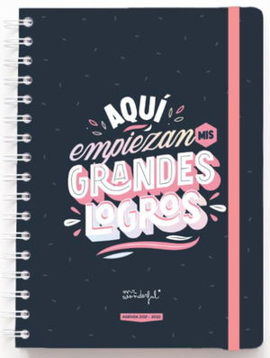 AGENDA CLASICA 2021-2022 SEMANA VISTA AQUI EMPIEZAN MIS GRANDES LOGROS MR WONDERFUL