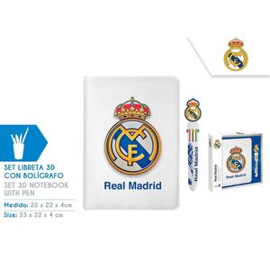 LIBRETA EVA CON BOLIGRAFO REAL MADRID