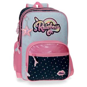 MOCHILA ADAPTABLE 46CM 2 COMPARTIMENTOS RAINBOW MOVOM