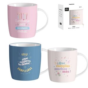 TAZA 350ML CUMPLEAÑOS SURTIDAS