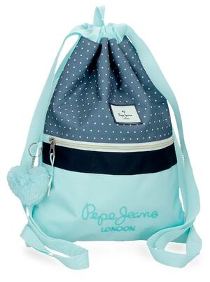 MOCHILA SACO CON CREMALLERA DALMA PUNTOS PEPE JEANS