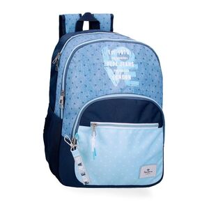 MOCHILA 44CM ADAPTABLE A CARRO 2 COMPARTIMENTOS NONI DENIM AZUL CLARO PEPE JEANS