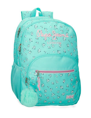 MOCHILA 44CM ADAPTABLE A CARRO DOS COMPARTIMENTOS NORA PEPE JEANS