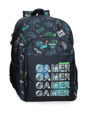 MOCHILA 44CM ADAPTABLE A CARRO 2 COMPARTIMENTOS GAME OVER MOVOM