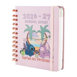 AGENDA ESCOLAR 2026/2027 DIA PAGINA 11 MESES DISNEY STITCH Y ANGEL