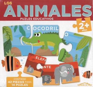 APRENDO EN CASA. PUZZLES EDUCATIVOS 3 5 3 PIEZAS ANIMALES