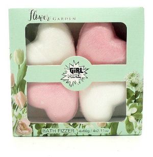 SET DE BOMBAS DE BAÑO 150 GR FORMA CORAZON FRAGANCIA FLORES