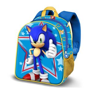 MOCHILA 30CM 3D ELITE SONIC STAR KARACTERMANIA
