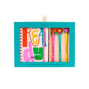 SET AGENDA ESCOLAR PEQUEÑA 2026/2027 SEMANA VISTA +3 BOLIS BORRABLES MR. WONDERFUL