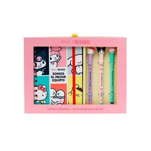 AGENDA ESCOLAR 2026/2027 PEQUEÑA HELLO KITTY SEMANAL VISTA + 3 BOLIS MR. WONDERFUL