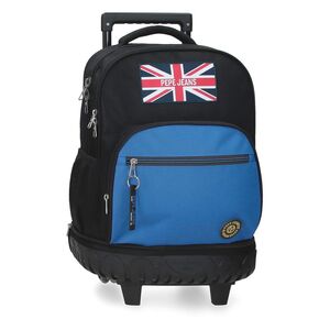 MOCHILA 43CM COMPACT CARRO DESMONTABLE HENRY NEGRO PEPE JEANS