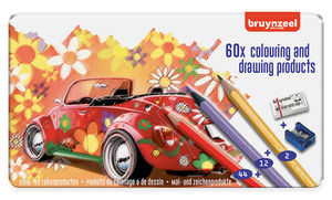 LAPICES DE COLORES BRUYNZEEL CAJA METALICA 60 UNIDADES