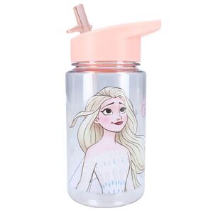 BOTELLA PLASTICO CON PAJITA FROZEN II LETS EAT 450ML