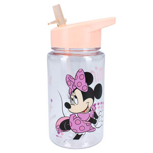BOTELLA POLIPROPILENO CON PAJITA 450ML MINNIE MOUSE DRINK UP
