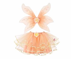 DISFRAZ FALDA Y ALAS MARIANNA SALMON Y AMARILLO TALLA 3-5 AÑOS AJUSTABLE SOUZA