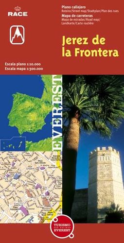 JEREZ DE LA FRONTERA, CÁDIZ. PLANO CALLEJERO Y MAPA DE CARRETERAS