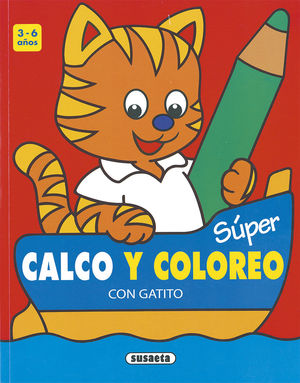 SUPER CALCO Y COLOREO CON GATITO
