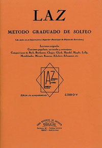 LAZ METODO GRADUADO DE SOLFEO LIBRO V